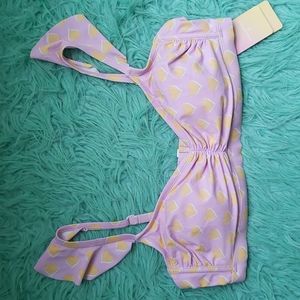 NWT Stoney Clover women's swim top pink with orange hearts 1X